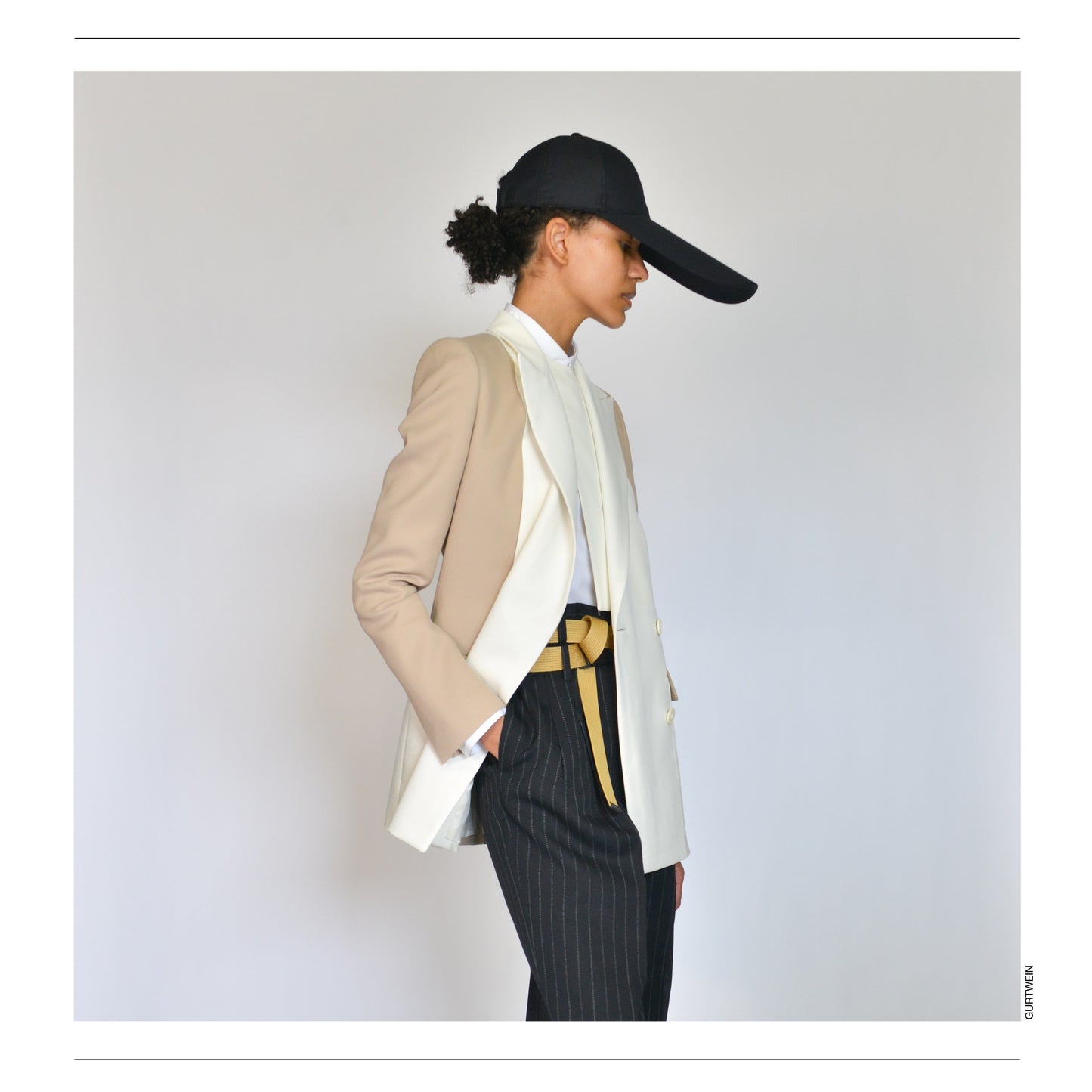 Black wool baseball cap