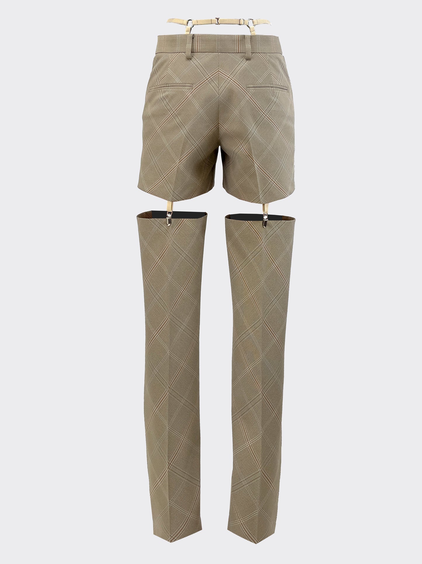 Cut Pants with garter-belt beige