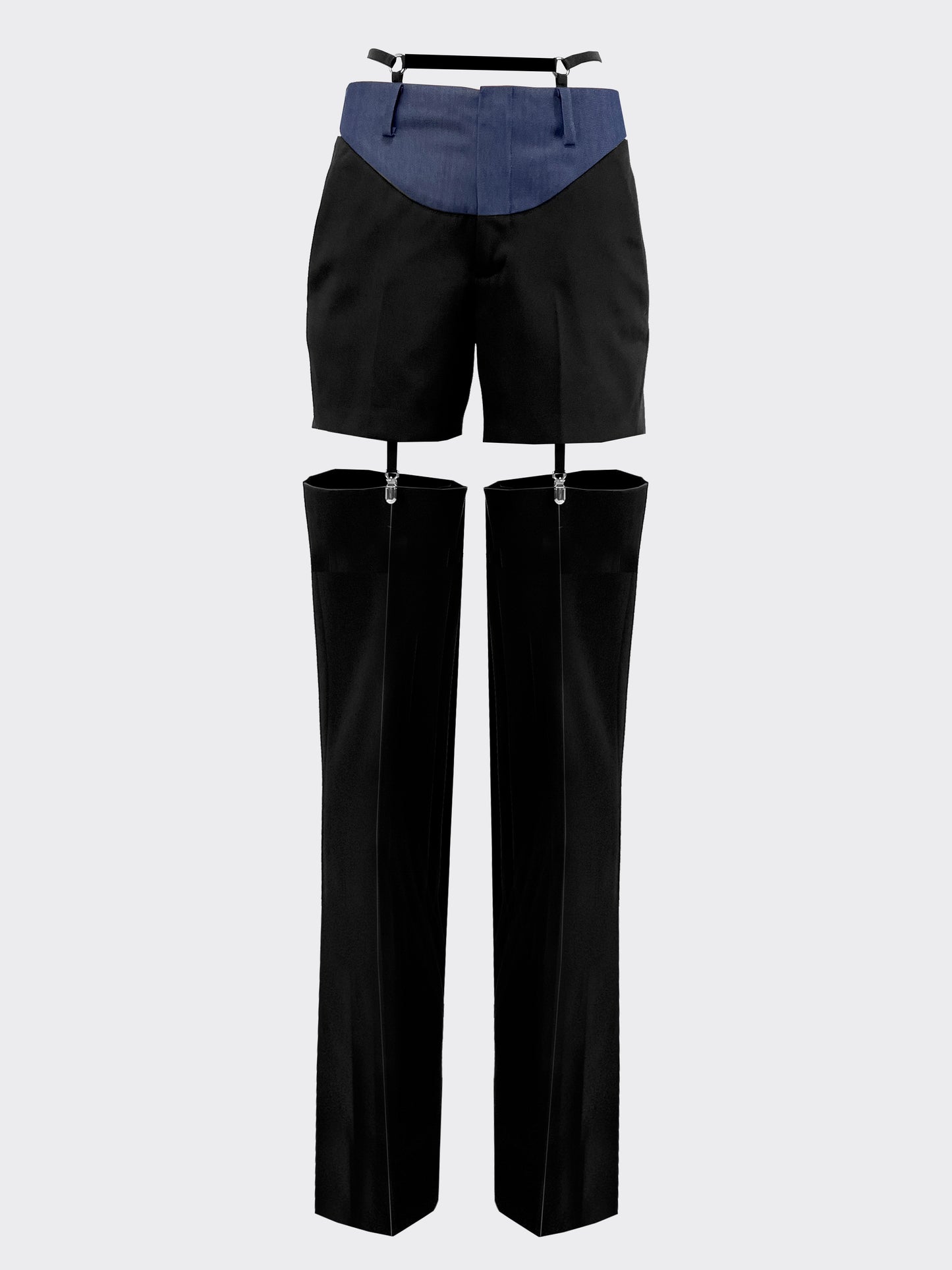 Cut Pants with garter-belt