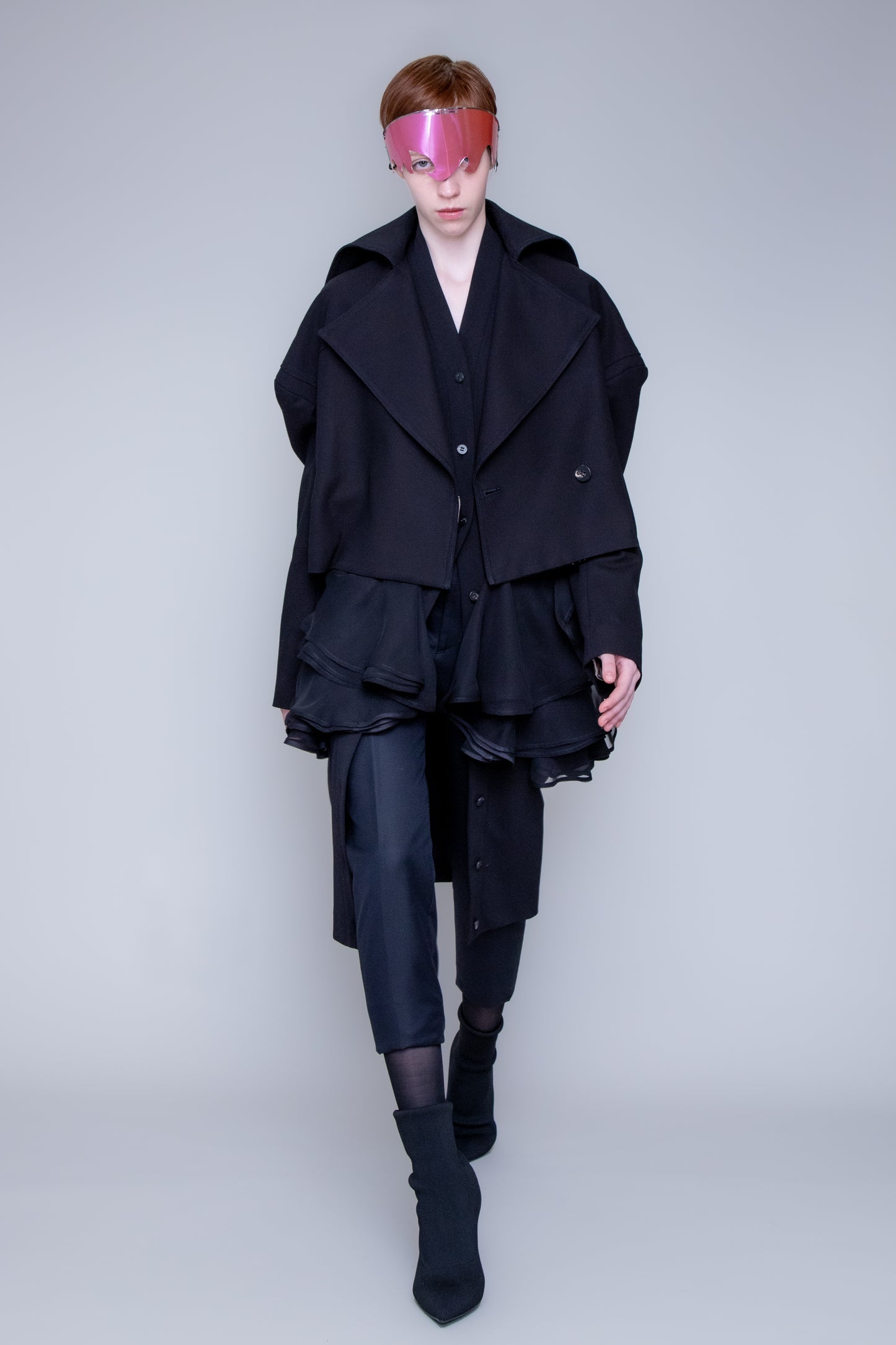 Double-breasted peacoat