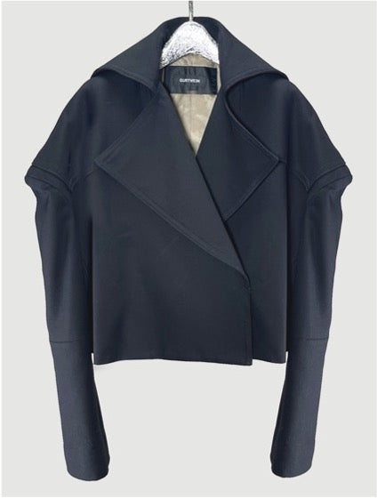 Double-breasted peacoat