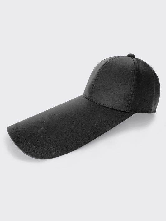 Black wool baseball cap