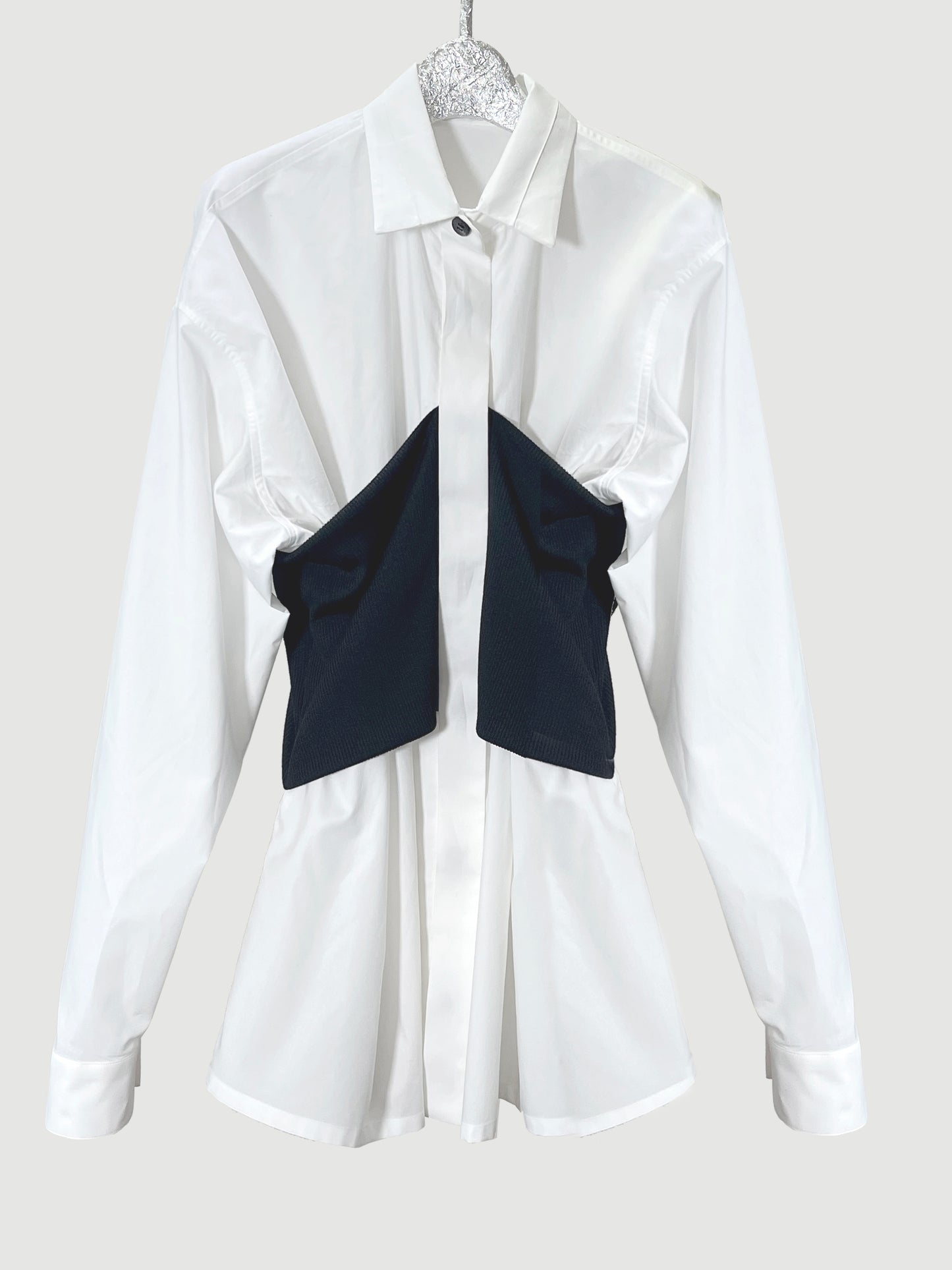 Rib-bandeau blouse