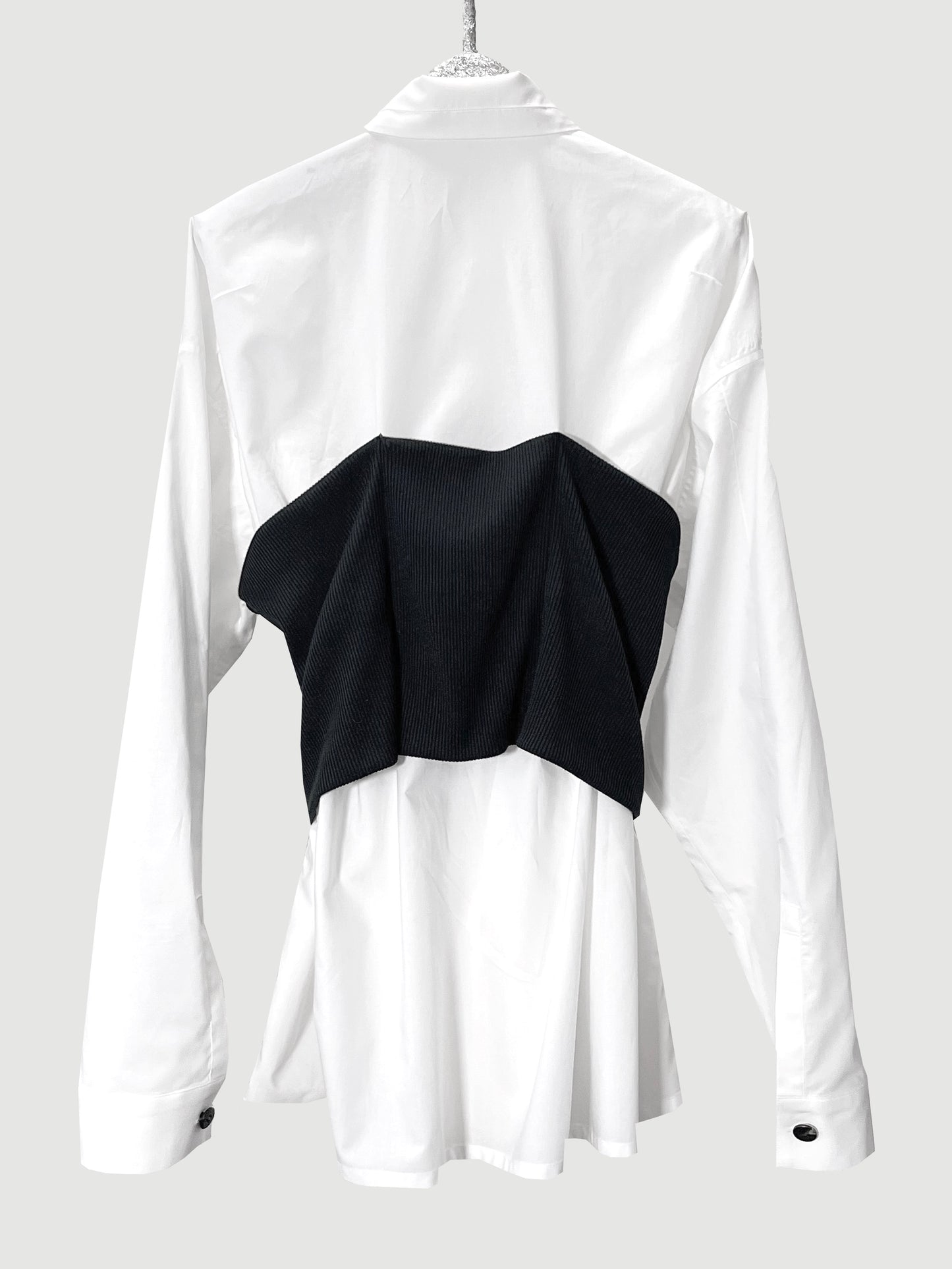 Rib-bandeau blouse