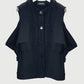 Ruffled sleeveless cardigan
