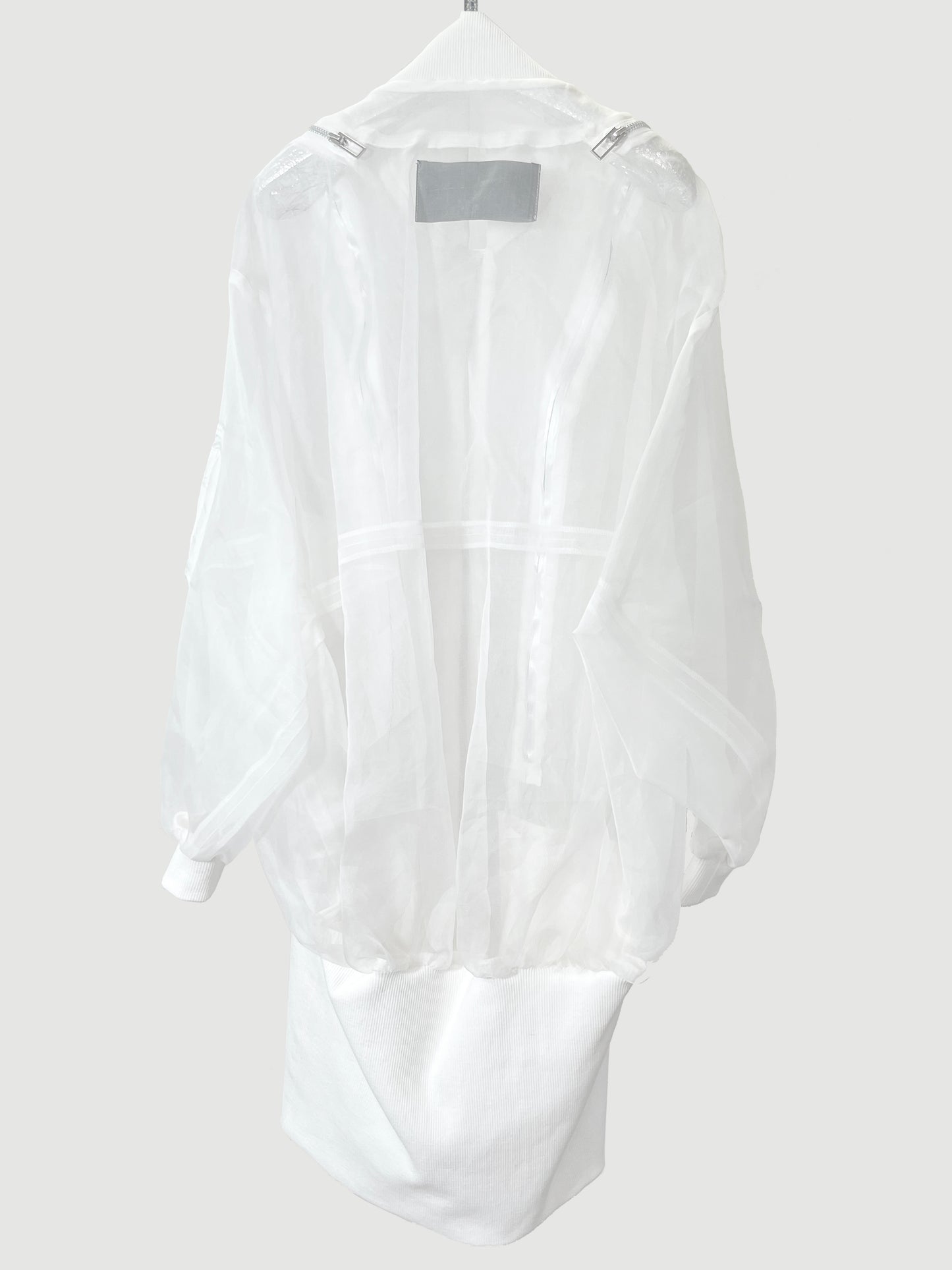 Silk organza bomber jacket