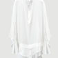 Ruffled shirt dress