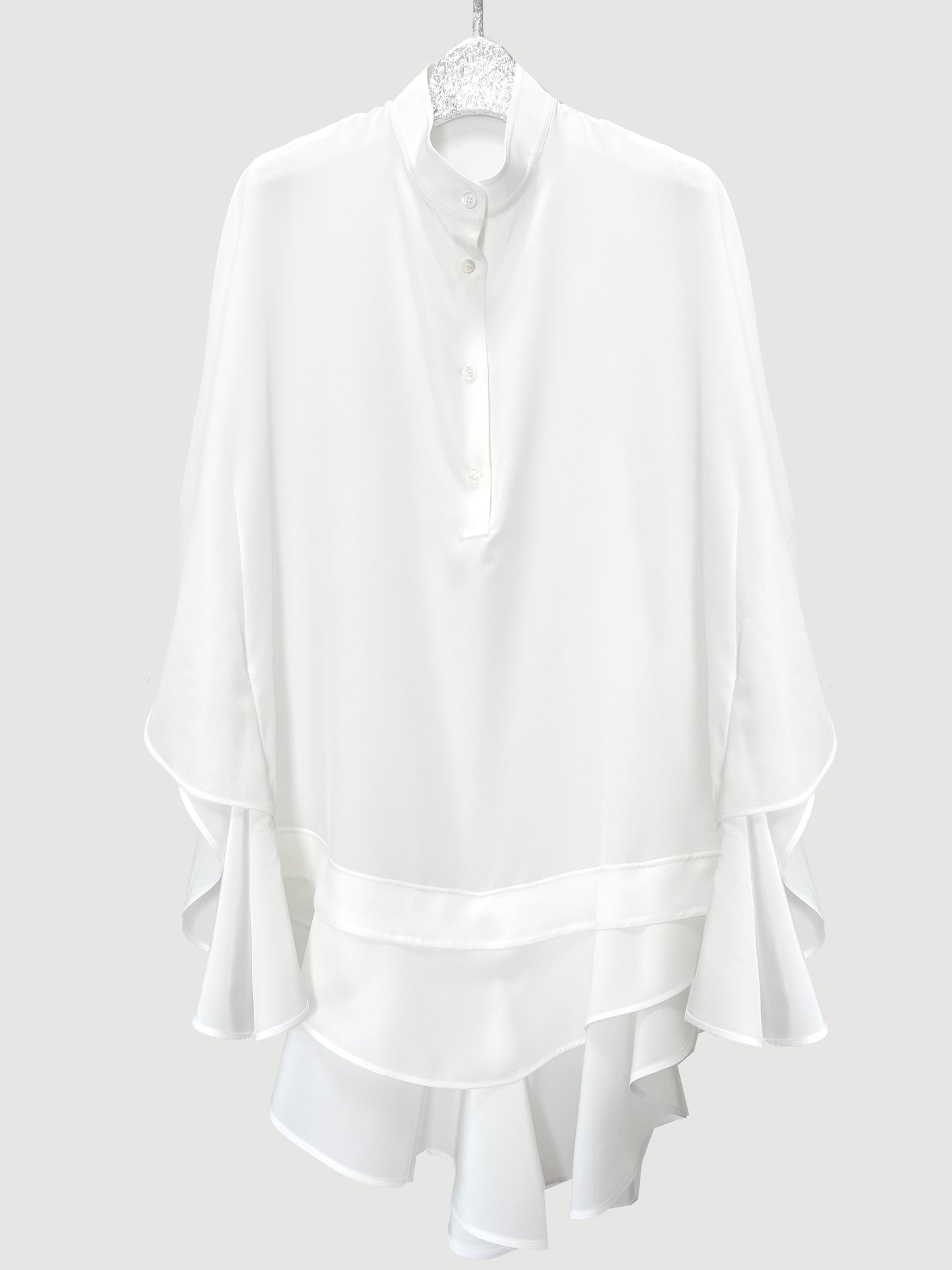 Ruffled shirt dress