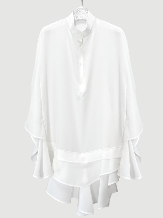 Ruffled shirt dress