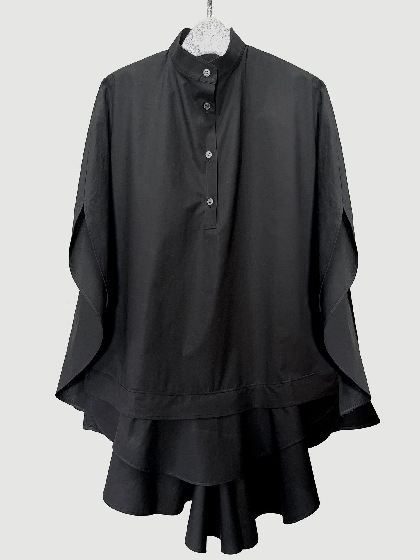Ruffled shirt dress