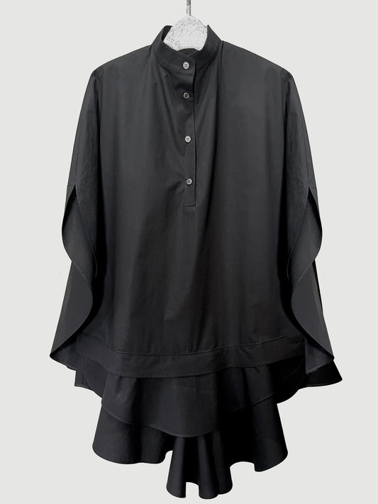 Ruffled shirt dress