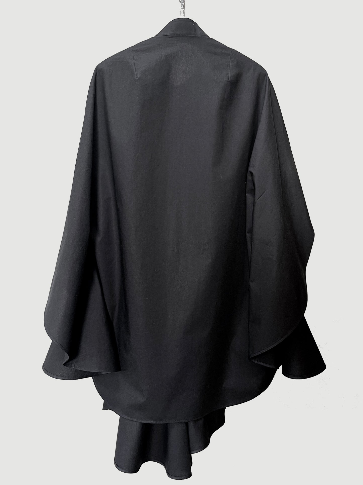 Ruffled shirt dress