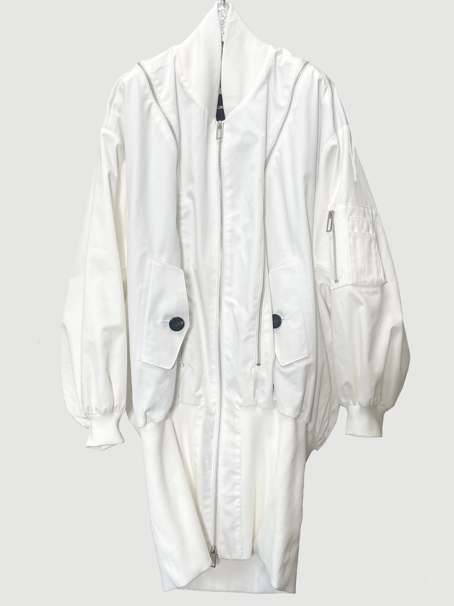 Cotton gabardine bomber jacket