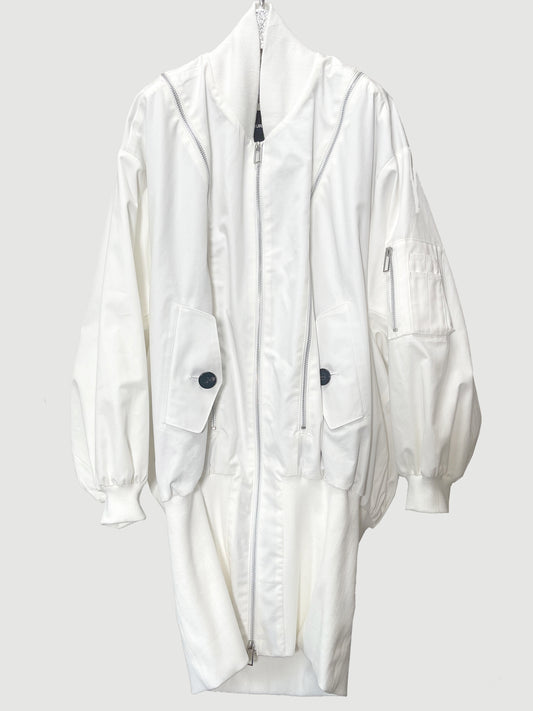 Cotton gabardine bomber jacket