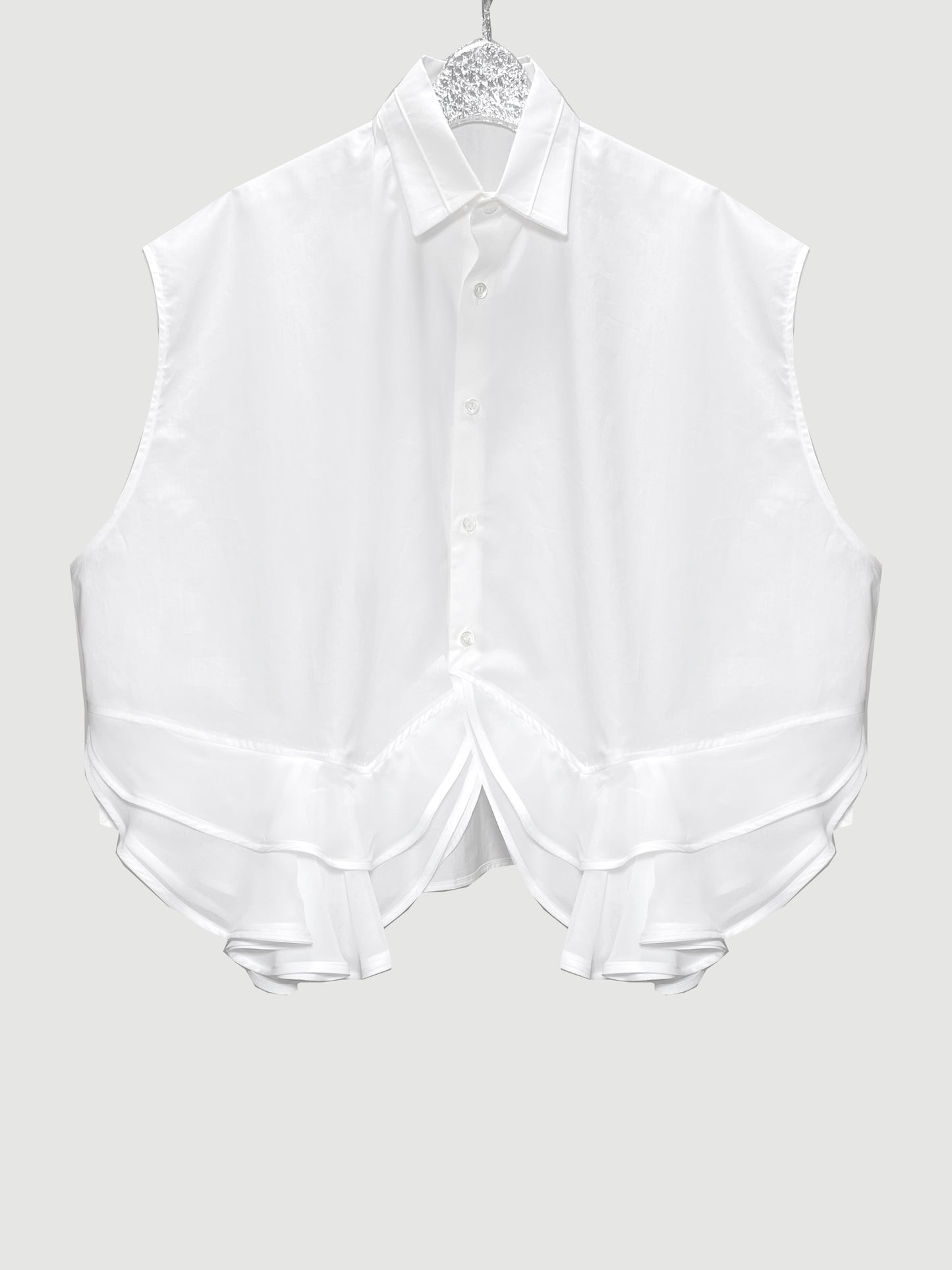Zigzag ruffled blouse