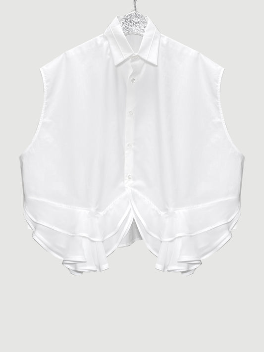 Zigzag ruffled blouse