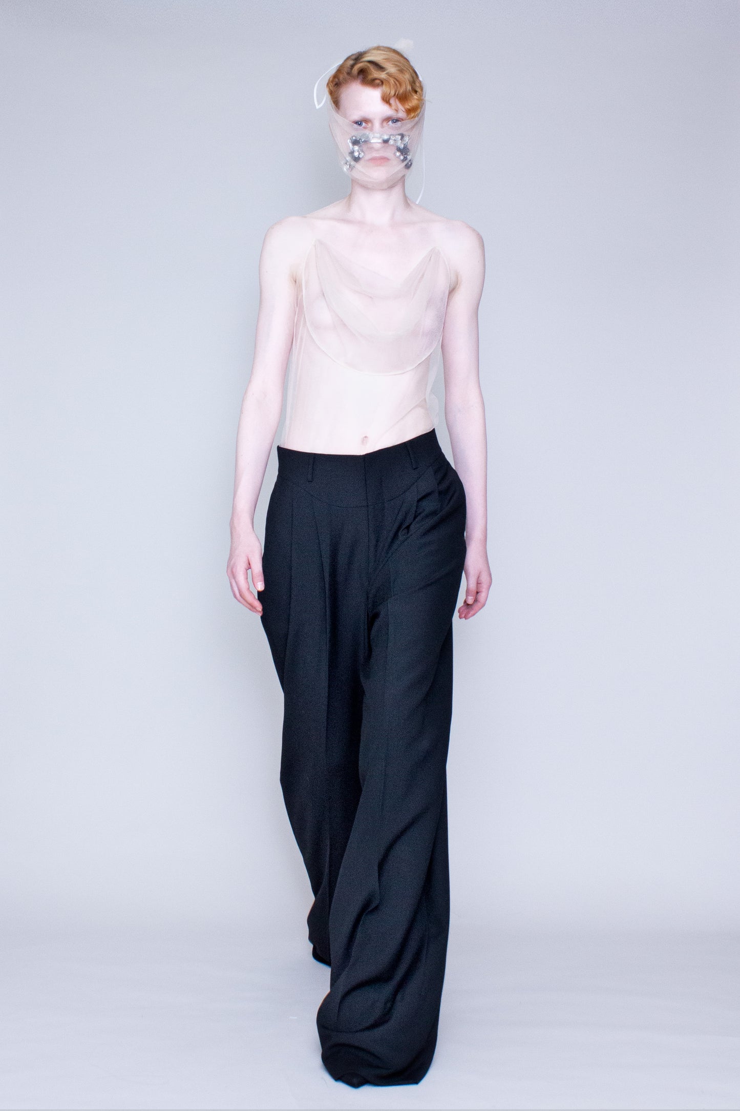 Wide leg tailored pants