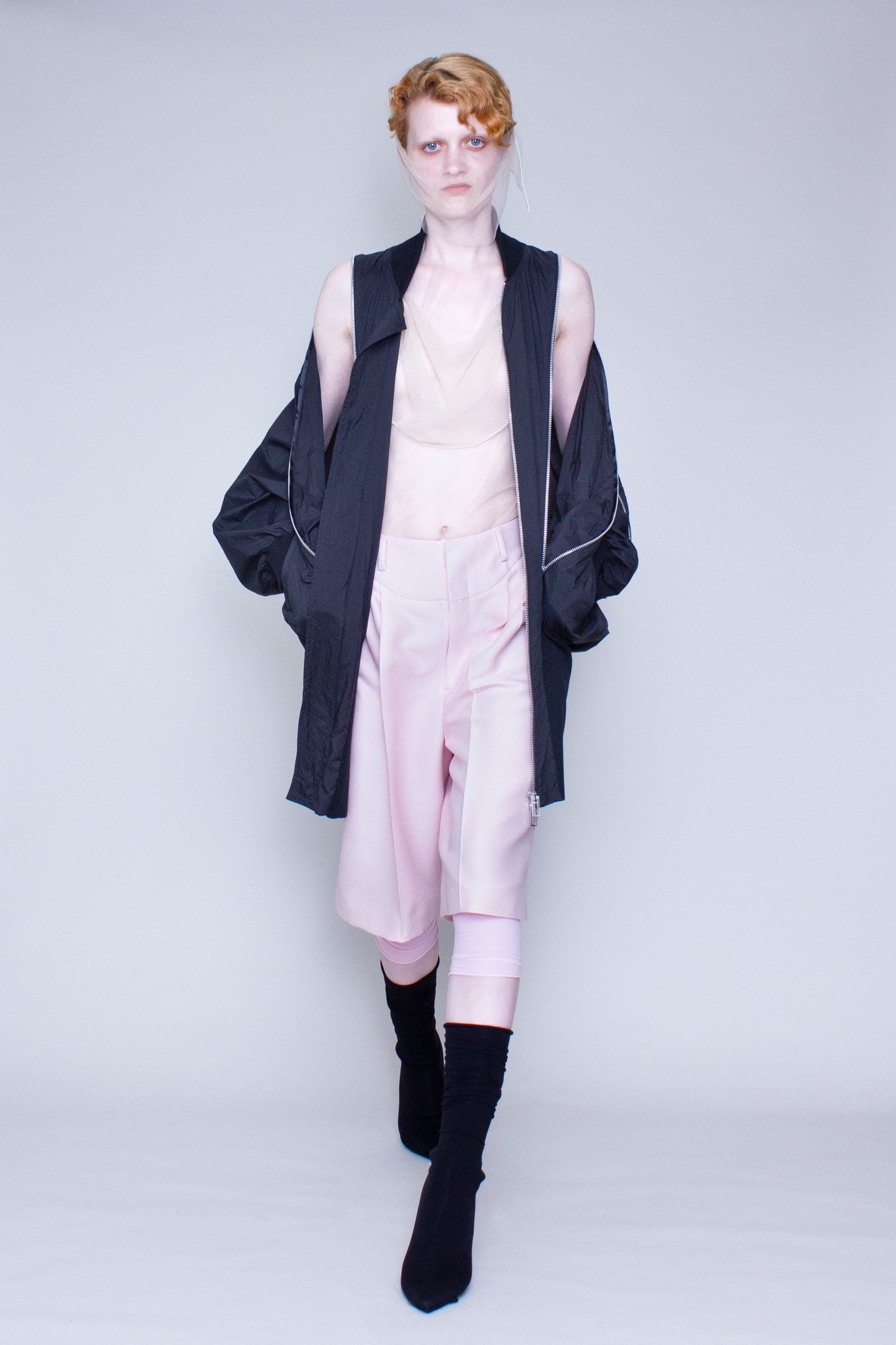 Soft nylon bomber jacket