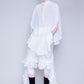 Ruffled shirt dress